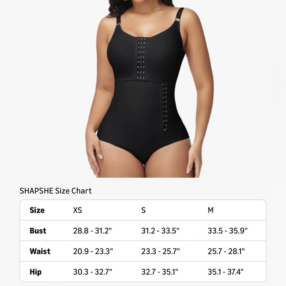 NWOT Shapshe - Black Fajas Shapewear Bodysuit - Picture 7 of 16